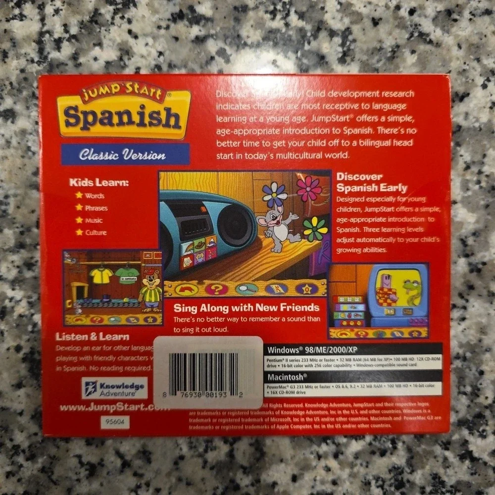 NEW‎ Knowledge Adventure Jumpstart Spanish Original Classic Version Ages 4-7